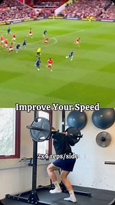 Improve Your Speed with This Exercise The power split squat targets your ground reactive force production. Essentially, it trains your ability to quickly generate the force needed to lift the weight as soon as your foot makes contact with the ground. This mirrors the action in sprinting, where we need to immediately produce force when our foot hits the ground to propel ourselves forward. Give it a try and follow if you’re serious about getting faster! #speedtraining #footballtraining #soccertrai