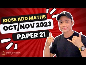 0606/21/O/N/23 | OCT/NOV 2023 VARIANT 21 | IGCSE ADDITIONAL MATHS | A STAR MARKING SCHEME ⭐️