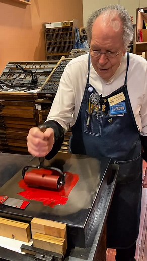 If you needed an excuse to have a sandwich for lunch today, here you go. November 3rd is National Sandwich Day! For today, Howard letterpress printed a small photo engraving of a club sandwich that was recently gifted to us from Amy in Virginia. This cut, made sometime in the 1950s was likely used for printing a restaurant’s menu. This was printed with red oil base ink using our Washington hand press. What’s your favorite sandwich? #NationalSandwichDay #sandwich #SacHistoryMuseum #sacramento #mu
