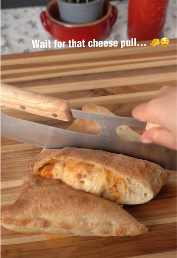 Homemade Chicken Calzone Recipe with Epic Cheese Pull