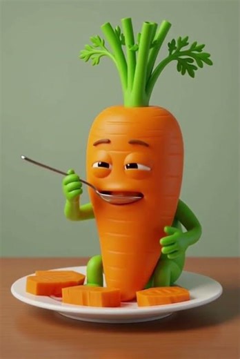 Carrot Eats Carrot 🥕 | Funny ASMR Shorts | Crunchy Satisfying Sounds #trending #shorts