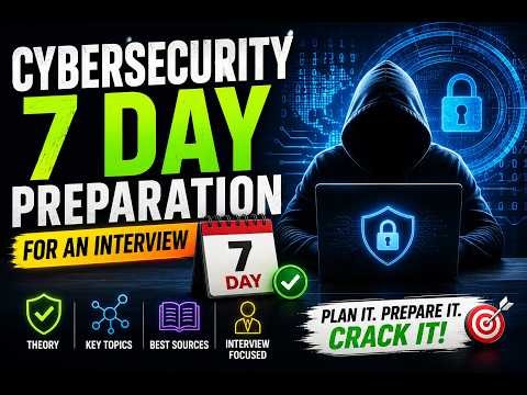 2026 Cybersecurity Interview Preparation Plan!