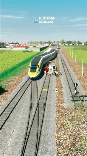 Several High Speed Train Switches Tracks at a Rail Crossing #train #railroad #railtrack #railway