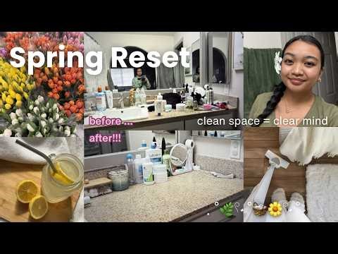 Spring Reset ༘⋆🌷🫧💭₊˚ෆ | spring cleaning, reset habits | JASMINE ANN