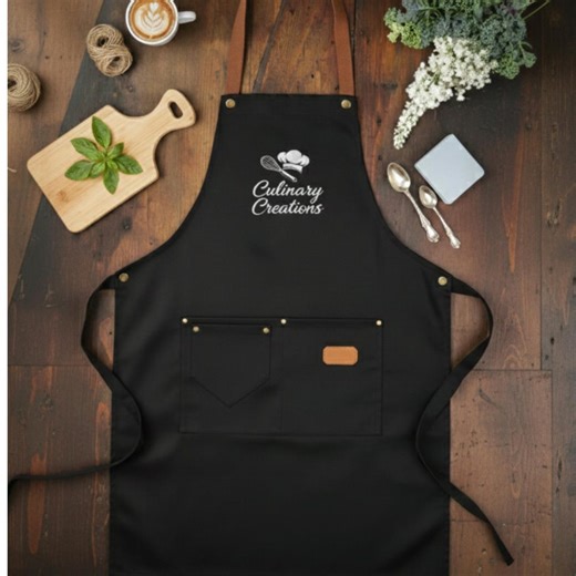 Personalized Embroidered Apron With Name or Logo, Waterproof Chef Kitchen Apron With Pockets, Aprons for Men & Women, Gift for Her or Him. - Etsy