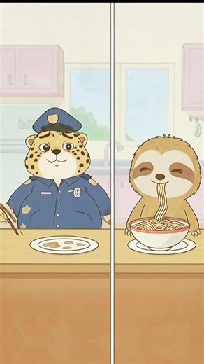 FLASH (SLOTH) vs CLAWHAUSER — Speed Eating Challenge | Zootopia ASMR Animation