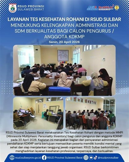 Layanan MMPI di RSUD Sulbar | Dukung Administrasi KDKMP