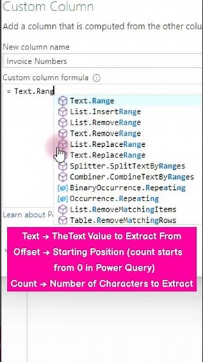 Power Query Text.Range Explained Fast