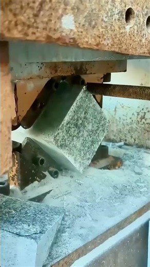Hard Stone Shattered Instantly Under Heavy Machinery