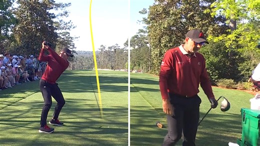 Watch: Sergio Garcia slams his driver in frustration on the tee box at the Masters