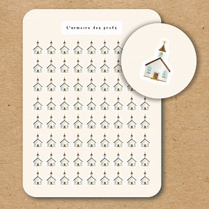 CHURCH Icon Sticker / Church Planner Stickers - Etsy