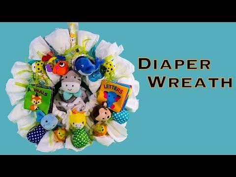 Making a Diaper Wreath Baby Shower Gift (DIY, How to)
