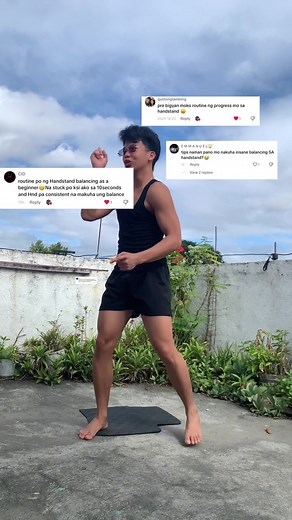 Replying to @Just Pol ETO NA MAKUKUHA MO NA YAN #tutorial #handstand #acrobatics #tumbling #motivation #training #onearmhandstand #fyp #trending #fyp #frogstand #kickups #exercise #fitness #vlogniatan