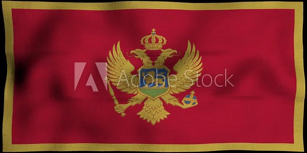 Montenegro's National Flag in a Dynamic Display: A Sign of Strength and Unity, Every wave reflects the nation's rich history and unwavering spirit. telling a story of resiliency.