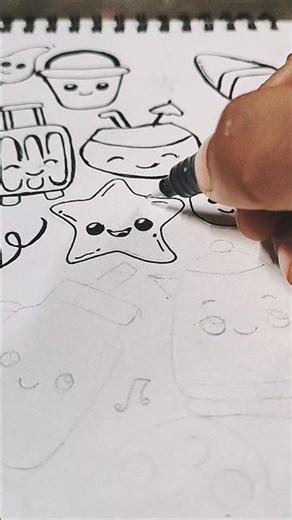Cute Star Sketch Ideas – Simple Doodle Art for Notebooks #shorts #viralshorts #doodleart #star #art