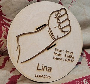 Baby Hand Birth Bracelet Holder - Personalized Birth Keepsake - Unique Baby Gift - Etsy Canada