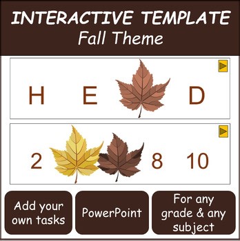 Hidden Under the Leaves | Fall Theme PowerPoint Template | Customizable Learnin