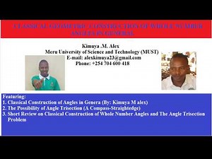 Classical Geometric Construction of 36 degrees, 18 degrees, and 9 degrees angles