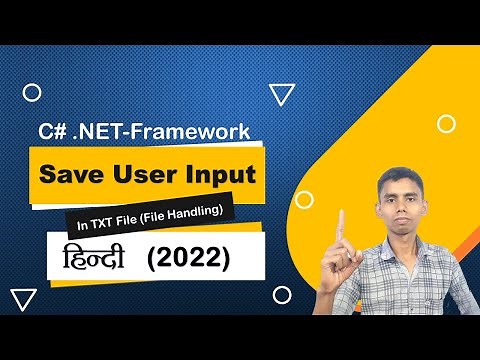 How to Save User Input Data in txt file in C# .Net-framework Visual Studio 2022 | File handling