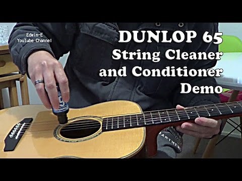 Dunlop 65 String Cleaner and Conditioner Test Demo on Ashton OM35S guitar
