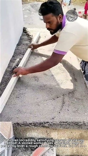 Oddly Satisfying Flawless Cement Smoothing Techniques! Expert Masonry Work #construction #satisfying