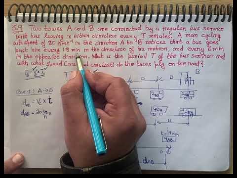 Two towns A and B are connected by a regular bus service with bus leaving in either direction every