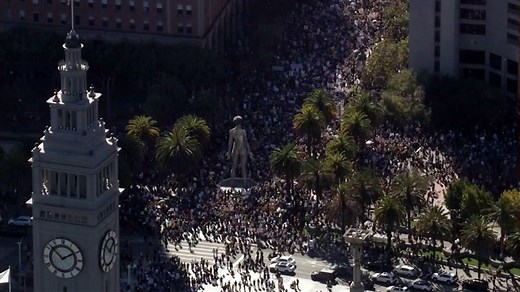 Live No Kings protest updates: Massive crowds march, rally throughout Bay Area