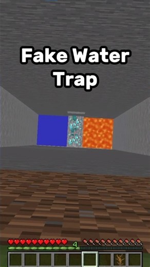 Minecraft FAKE Water Trap 🤫 (Sh Boom) #minecraft #shorts