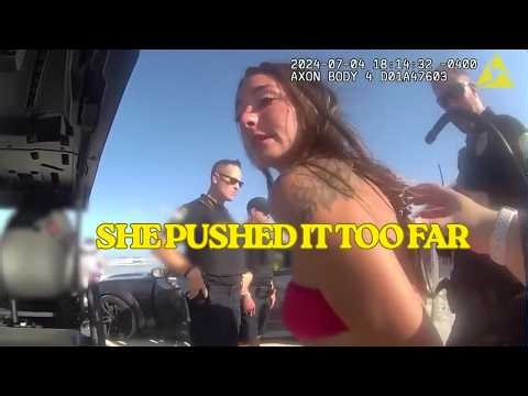 Underage Girl Faces Off with Florida Cops During Beach Drinking Arrest