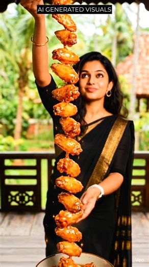 Infinite Chicken Wing Hack? 🍗😱 This Magic is IMPOSSIBLE! #shorts #veoanimekitchen