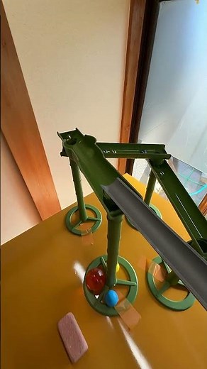 Marble Run (A water marble run course using a DIY pipe slope and a "shishiodoshi" waterwheel. 11)
