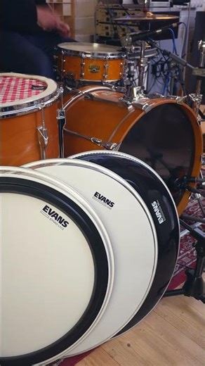 All new Evans UV2 Bass Drum Heads