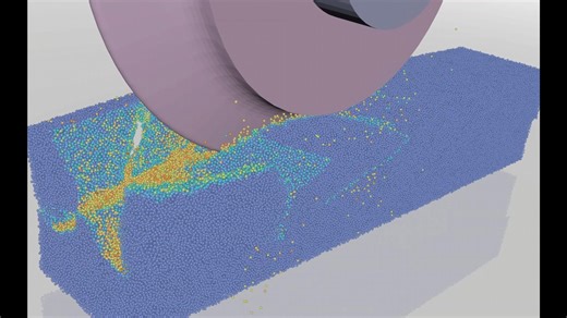 【全网原创】Ansys Rocky DEM 滚刀破岩/土块仿真——离散元 外部Module DEM