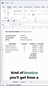 🧾 Build an Excel Invoice Step by Step | Excel for Beginners