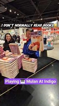 Playing Mulan At Indigo 🎹 #publicpiano #Mulan #indigo #reflection