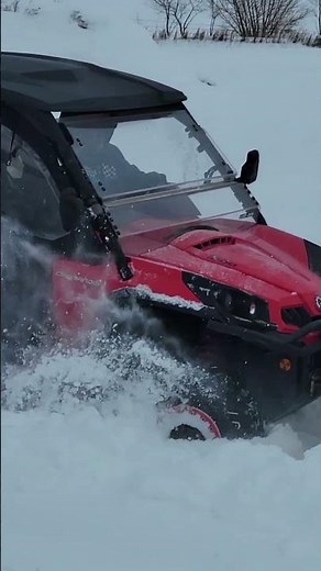 Can am Commander XT plows snow, awesome!!