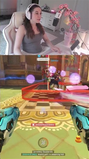 Overwatch - Tracer gets 4 Kills to Secure the Point