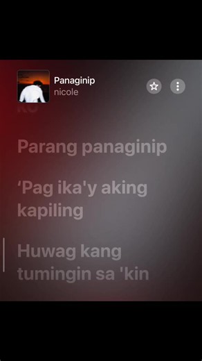 — Panaginip - nicole #panaginip #song #lyrics #music #fyp