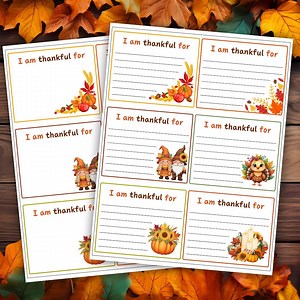 Thanksgiving Gratitude Cards, DIY Grateful Cards, I'm Thankful for Cards, Printable Gratitude Activity, Table Cards for Kids & Adults - Etsy