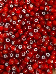 Rare Murano Seed Beads: Mixed Dark and Lighter Red Antique Whiteheart Beads, 10/0 - Etsy