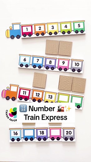 🚂 The Number Train Express Printable is a delightful journey through numbers for your little ones! 🌟 Engage them with a fun and educational activity that boosts counting skills. 🎉 Hop aboard and make learning an exciting adventure! 🚂 Link to our Etsy store in Bio. ☰What you'll need: * Chanafavors Printables 🌈 Shop for Printable PDF Files 🖨 Chanafavors.etsy.com (Click our profile for live link) * Cardboard * Adhesive Tape * Cutter Knife / Scissors * Glue Stick #chanafavors #kidsactivities #