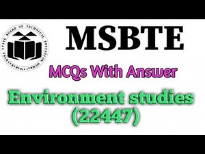 MSBTE Final Year Environment Studies Subject - 22447 MCQ| Boost your Score | Msbte Question Bank |