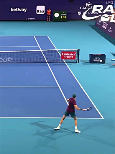 Sinner's Sliding Backhand 🔥