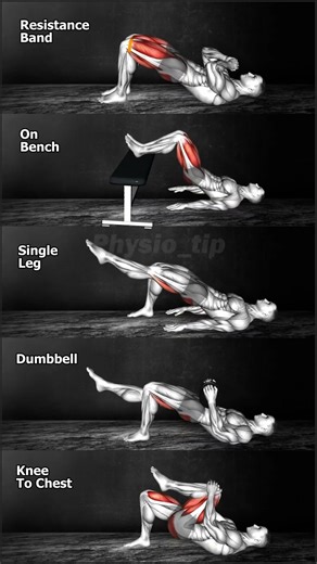 Bridge Variations! 💪🍑 #abs #exercise #gym