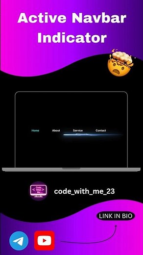 Active Navbar Indicator 🔥 HTML CSS JS