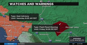 Flash Flood Warning for several areas in Inland Empire