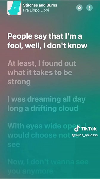 Stitches and Burns - Fra Lippo Lippi (Lyrics)