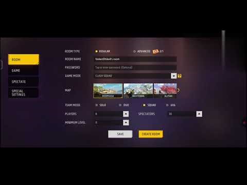 How to make a Custom in free Fire