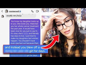 SSSniperWolf Ghosted A 10 Year Old Terminally Ill Child