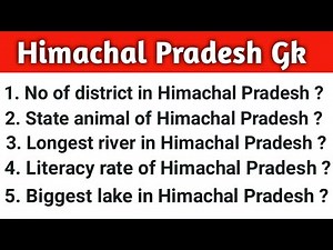 Himachal Pradesh Gk | Indian state Quiz | Himachal Pradesh Gk question and answer | Himachal Pradesh